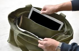 zip top canvas tote bag